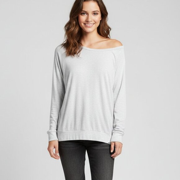 Tna Aritzia Women's Top Casual Long Sleeve Basic Neutral Grey Taupe Size XS - Picture 1 of 16